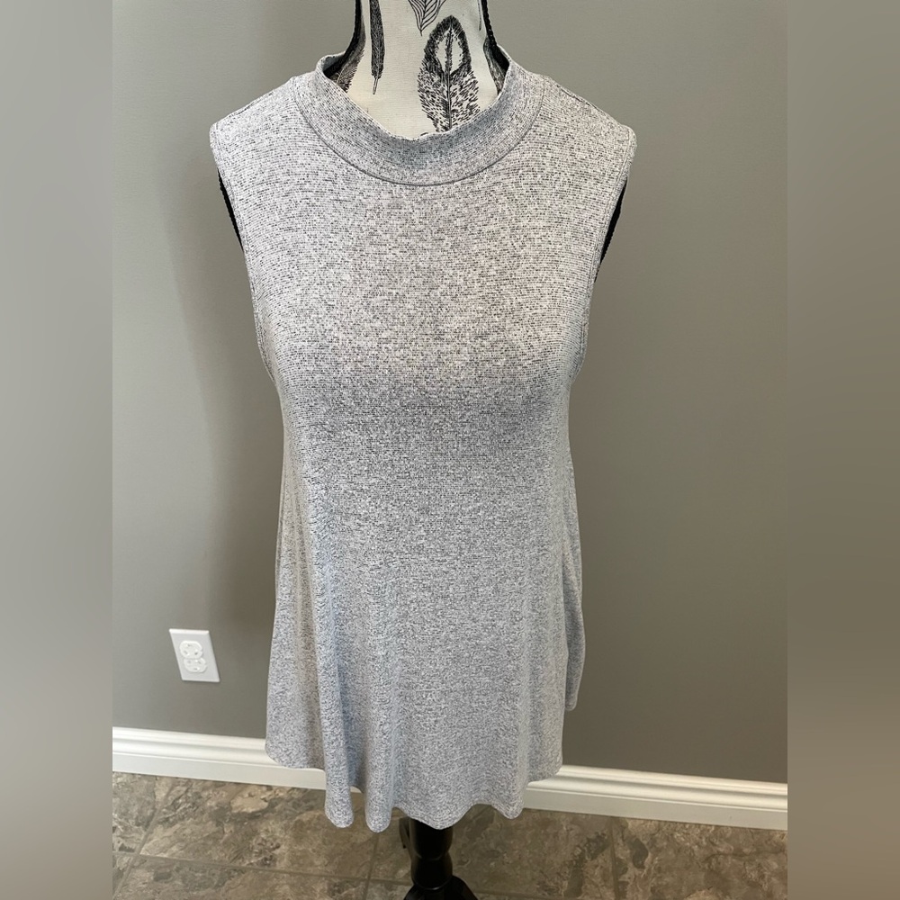Caution To The Wind Heather Gray Tank Top